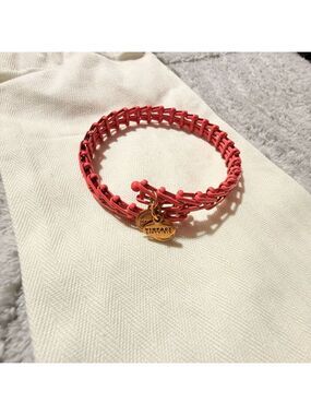 ALEX AND ANI Red-Pink Gypsy Wrap Bracelet  66 Collection Adjustable